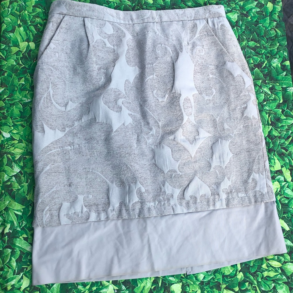 BCBGMAXAZRIA Womens Pencil SKIRT Jacquard pockets Straight Size 4